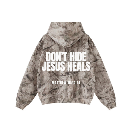 PRE-ORDER Jesus Heals Camouflage Unisex Hoodie