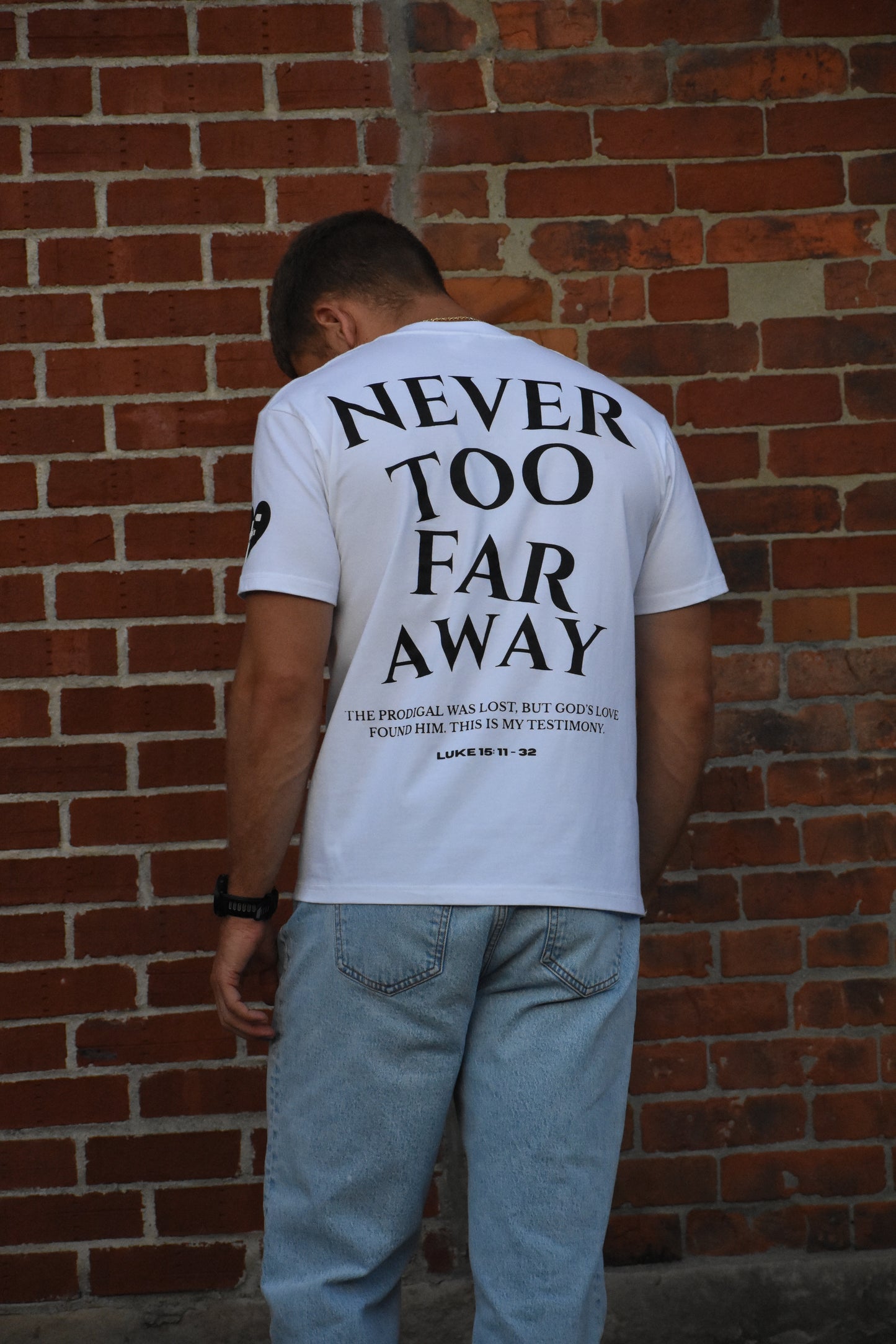 Never Too Far Away Unisex Tee White