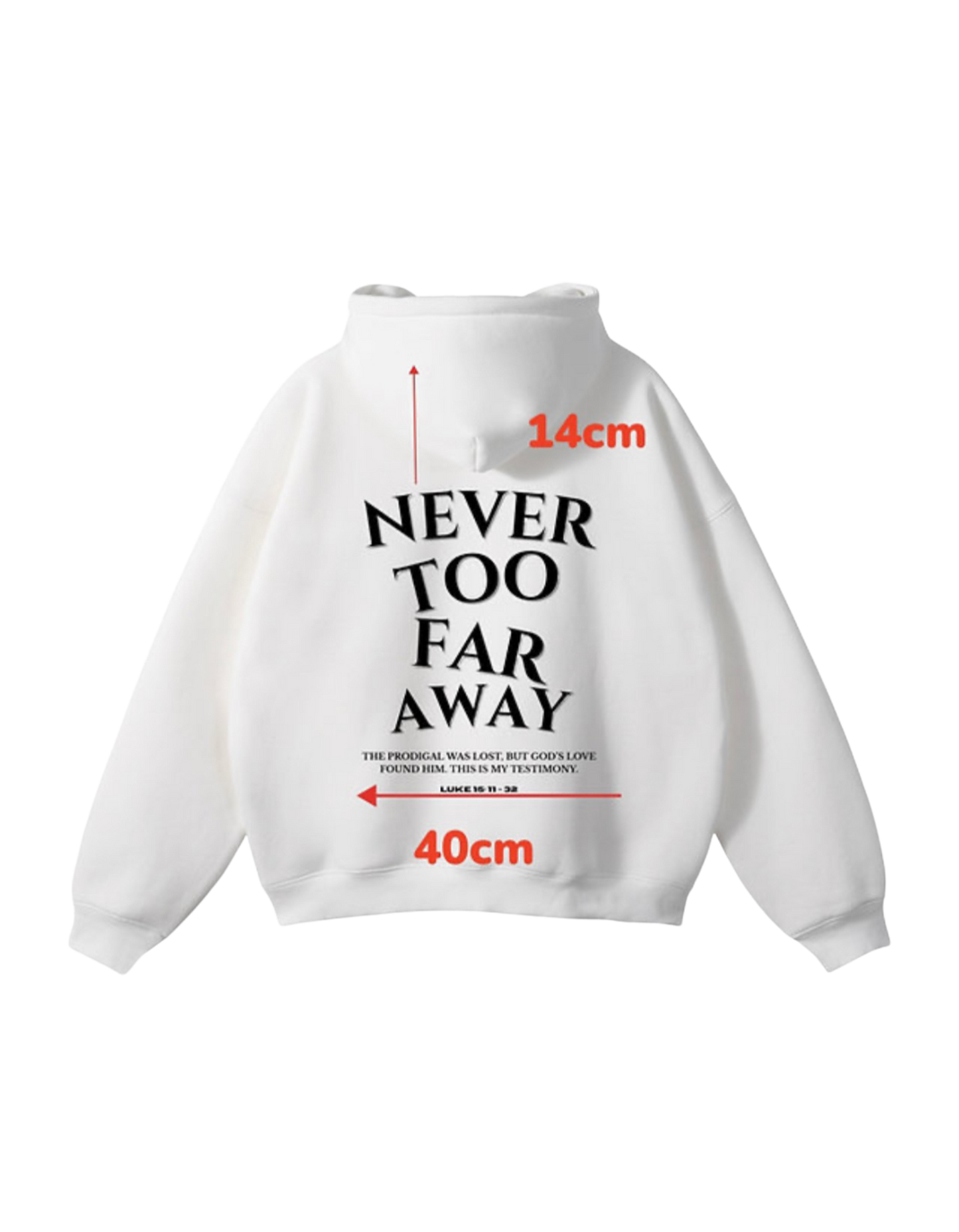Never Too Far Away Unisex Hoodie White