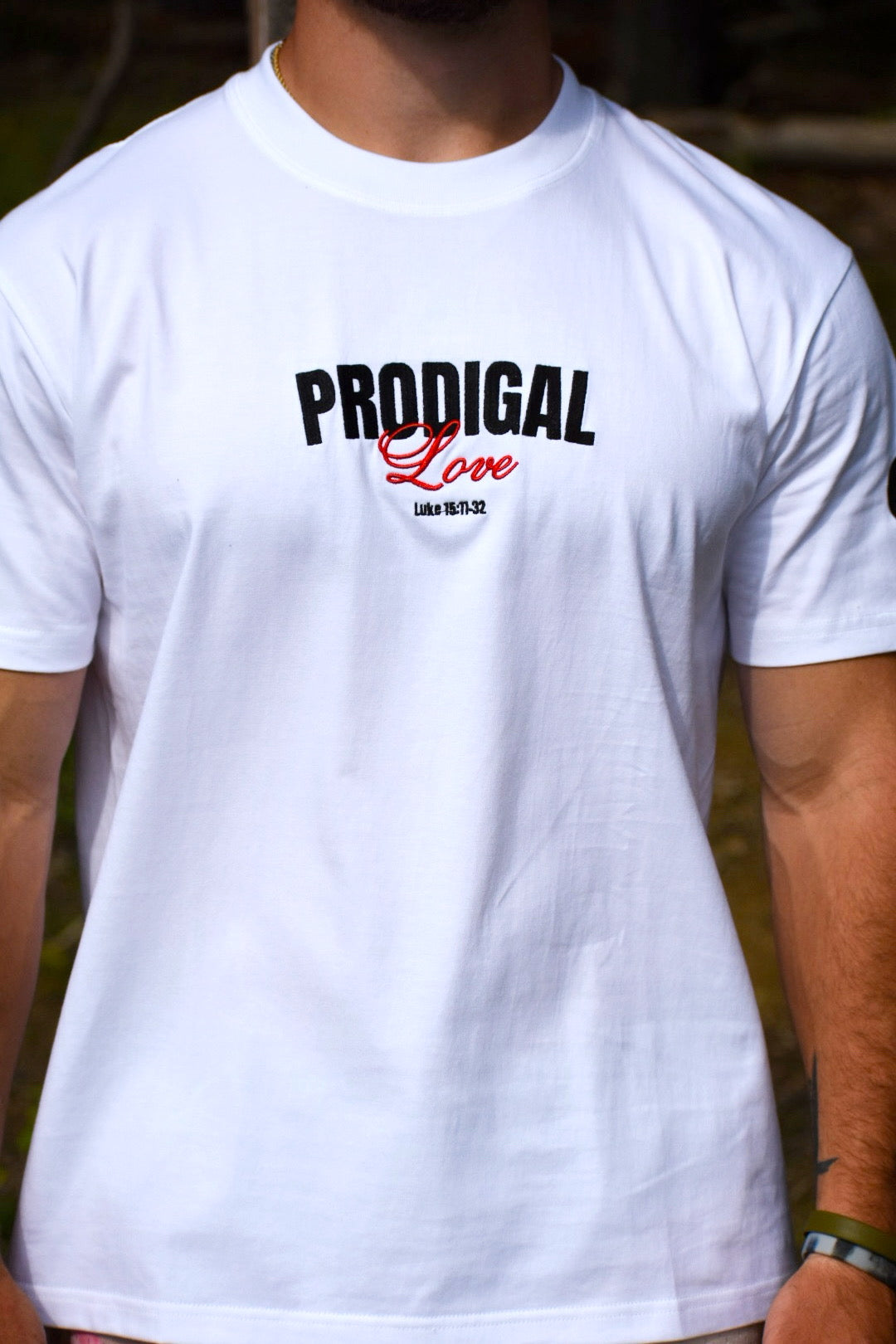 Prodigal Love Embroidery Stitch Unisex Tee
